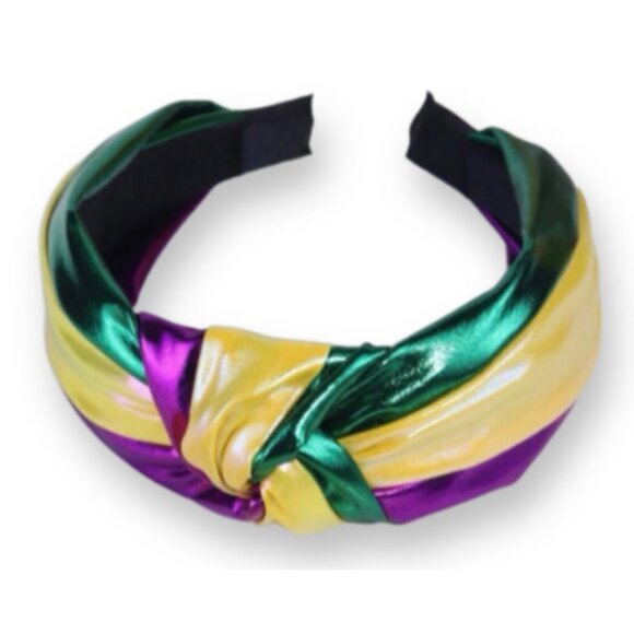 New Orleans Mardi Gras Metallic Headband - Picture 1 of 2